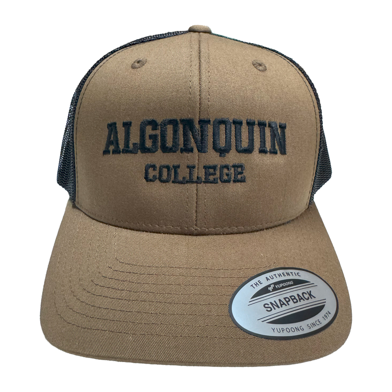 Retro Trucker Cap - Snap Back - Coyote Brown & Black