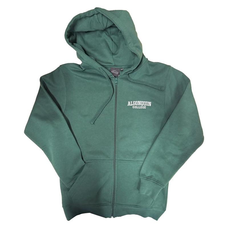 Essentials Full-Zip Hoodie - Forest Green