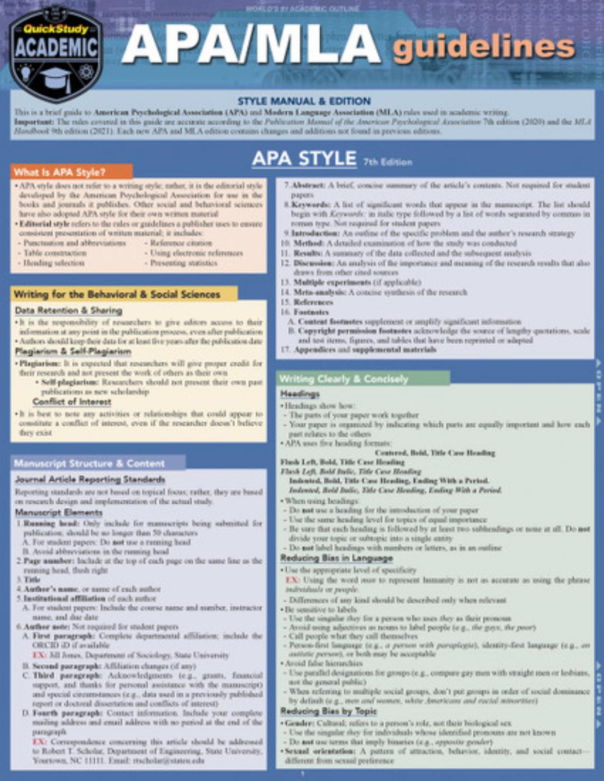 APA/MLA GUIDELINES GUIDE