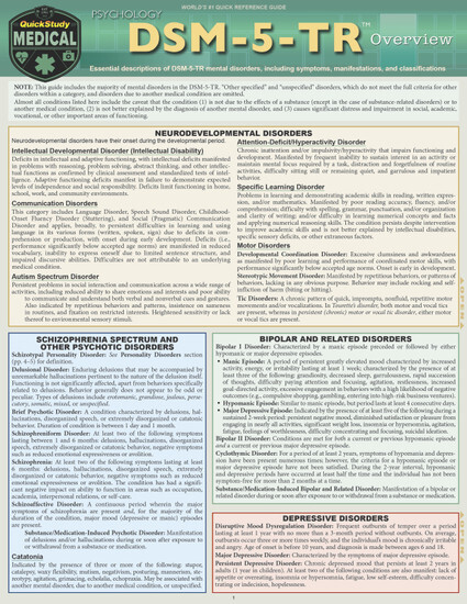 PSYCHOLOGY DSM-5-TR OVERV