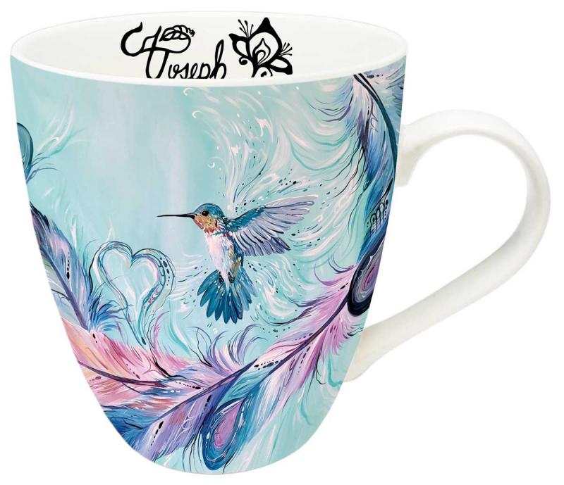 MUG:HUMMINGBIRD FEATHERS