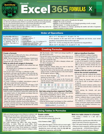 EXCEL 365 FORMULAS