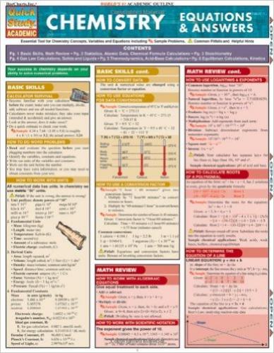 CHEMISTRY: EQUATIONS