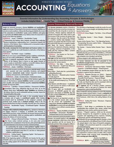 ACCOUNTING EQUATIONS