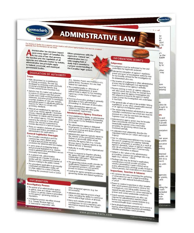 ADMINISTRATIVE LAW - CANA