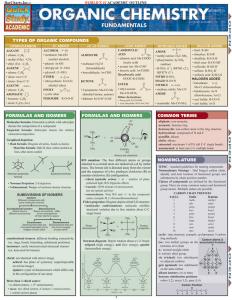 9781423228172 Organic Chemistry Fundamentals Laminated Study Guide