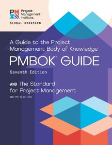 A Guide To The Project Mgmt Body Of Knowledge PMBOK