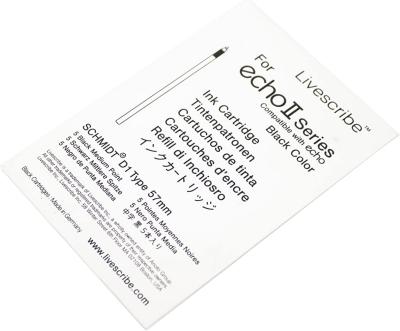 816108010687 Livescribe: Echo Ink Refills Black Medium (5 Pack)