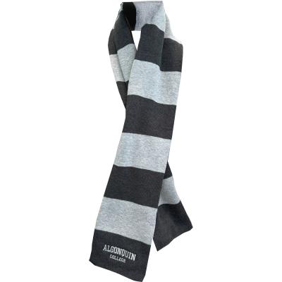 RUGBY-STRIPED KNIT SCARF