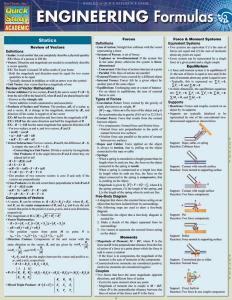 9781423223597 Engineering Formulas Laminated Study Guide