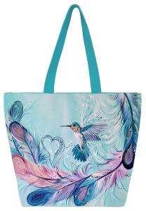 772665500149 Tote Bag: Hummingbird Feathers