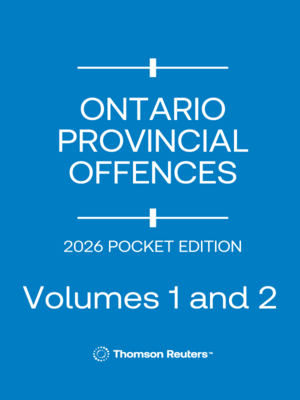 Ontario Provincial Offences 2026 Pocket Edition (Final Sale)