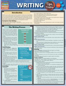 9781423217763 Writing: Tips & Tricks Laminated Study Guide