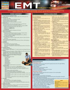 9781423218630 Emt: Emergency Medical Technician Laminated Study Guide