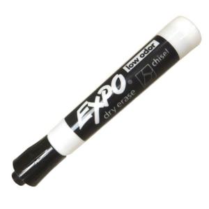 071641800014 Marker: Expo Chisel Tip Dry Erase (Black)