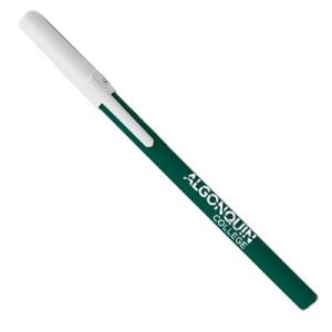 88880080087 Pen: Custom Bic Stic (Green With White AC Full Wordmark)