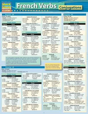 French Verb Conjugations Laminated Study Guide