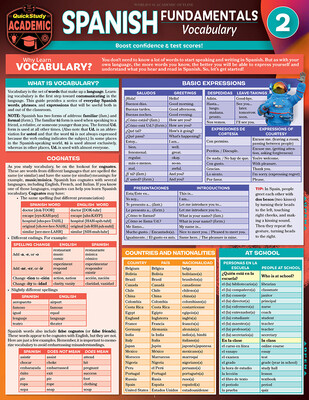 Spanish Fundamentals 2 - Vocabulary Laminated Study Guide
