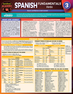 Spanish Fundamentals 3 - Verbs Laminated Study Guide
