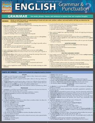 English: Grammar & Punctuation Laminated Study Guide