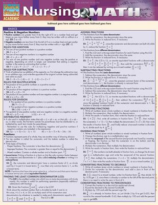 Nursing Math Laminated Study Guide
