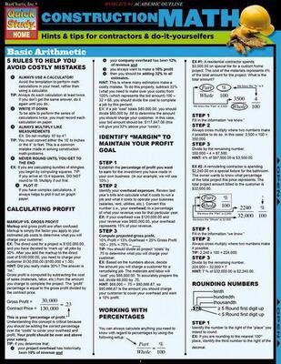 Construction Math Laminated Reference Guide