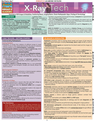 X-Ray Tech Laminated Study Guide