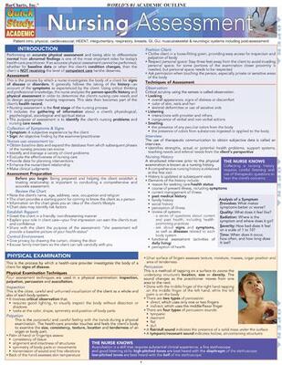 Nursing Assessment Laminated Study Guide