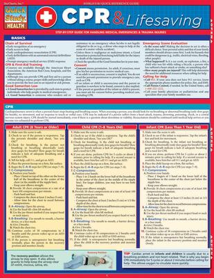 Cpr & Lifesaving Laminated Reference Guide