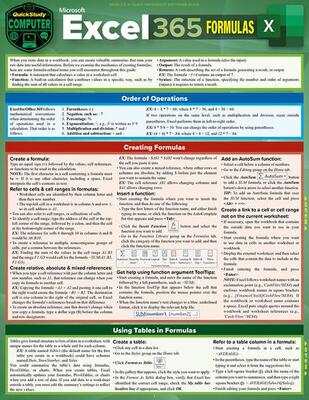 Excel 365 Formulas