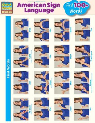 American Sign Language: First 100+ Words Laminated Guide