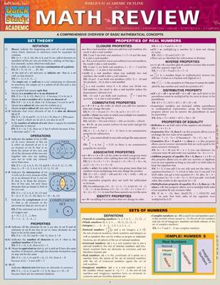 Math Review Laminated Study Guide